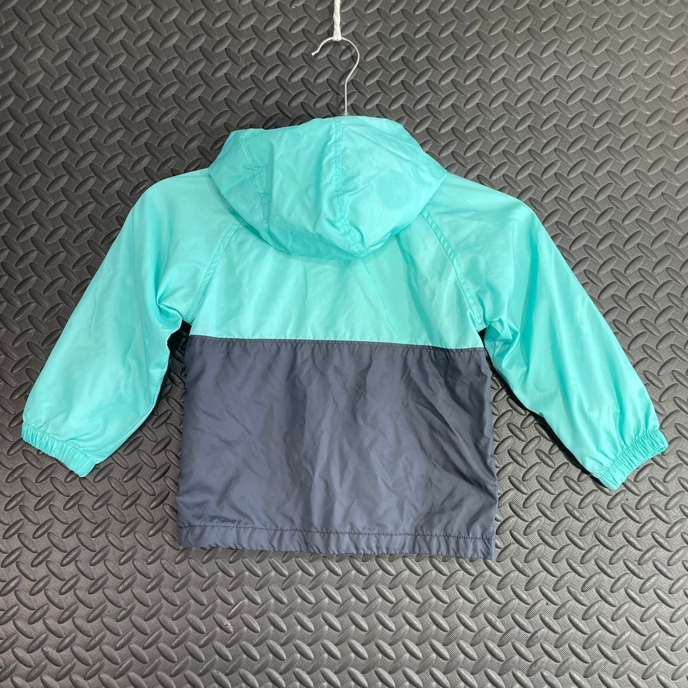 Old Navy Navy Blue Turquoise Half Zip Wind Breaker Jacket‎ Boys Size 3T - Picture 2 of 8